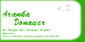 aranka donauer business card
